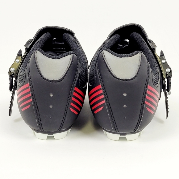 Exustar E-SM308B MTB Cycling Shoe Men 7 US/40EU~Women 8.5 US~White Black Red~NEW - Picture 9 of 12
